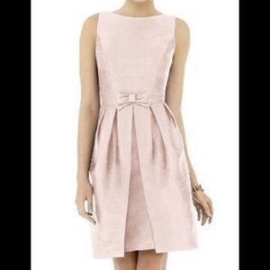 Alfred Sung dupioni silk pearl pink dress